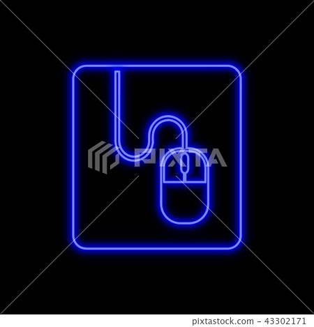 Computer mouse on the pad neon sign.  43302171