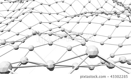 Digital data and network connection triangle lines and spheres i 43302285