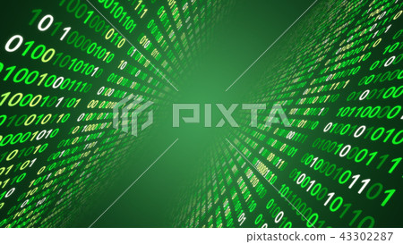 01 or binary data on the computer screen isolated on green backg 01 or binary data on the computer screen isolated on green backg 43302287