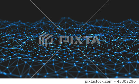 Digital data and network connection triangle lines and spheres i Digital data and network connection triangle lines and spheres i 43302290