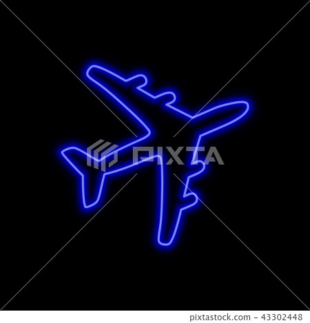 Airplane neon sign.  43302448