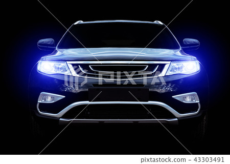 car on a black background with shallow depth of field 43303491