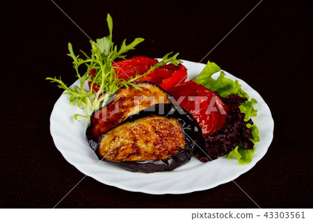 Grilled eggplant with tomato Grilled eggplant with tomato 43303561