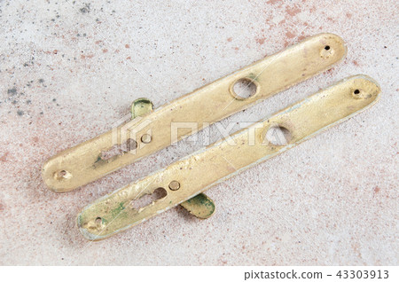 Vintage brass key and handle holes cover 43303913