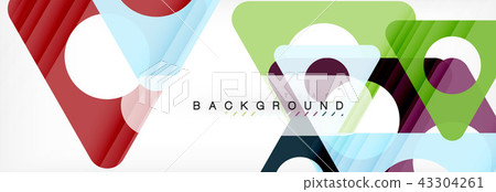 Geometric background, circles and triangles shapes banner. Illustration for business brochure or 43304261