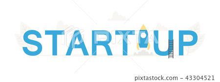Vector big word Startup and business banner for design concept. Illustration for presentations on Vector big word Startup and business banner for design concept. Illustration for presentations on 43304521