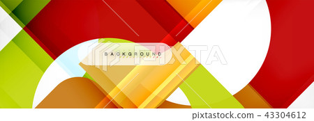 Colorful squares composition abstract banner. Illustration for business brochure or flyer 43304612