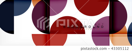 Semi circle abstract background, modern geometric pattern design. Business or technology 43305112