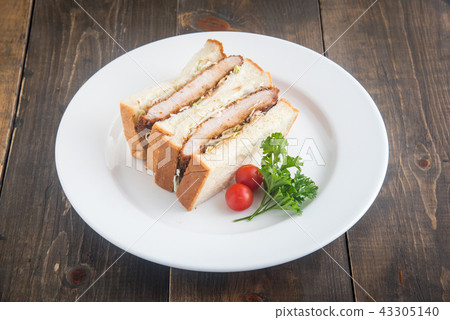 katsu-sand, japanese pork cutlet sandwich katsu-sand, japanese pork cutlet sandwich 43305140