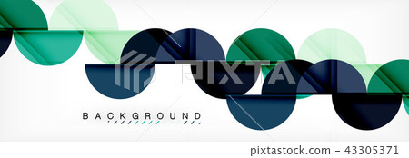Circle abstract background, geometric illustration 43305371