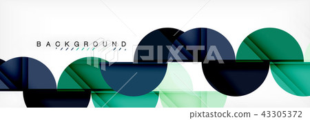 Circle abstract background, geometric illustration 43305372
