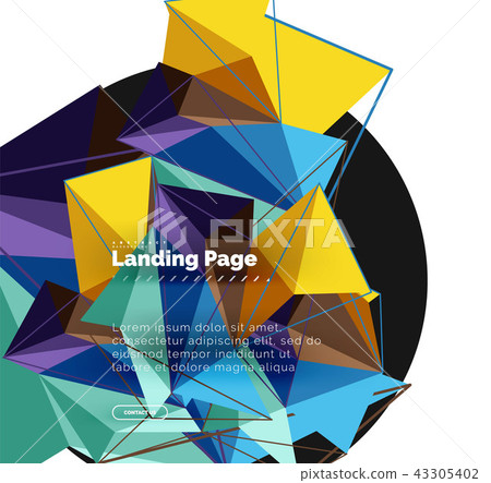 Vector 3d triangle abstract background, polygonal geometric design Vector 3d triangle abstract background, polygonal geometric design 43305402