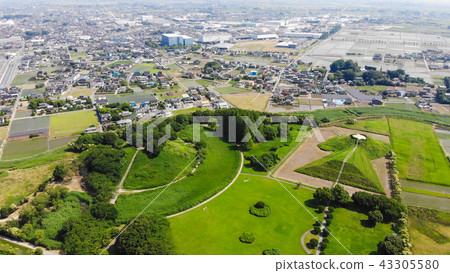 Saitama Ancient Tombs Group Sakitama Tomb Park Drone Aerial View Saitama Ancient Tombs Group Sakitama Tomb Park Drone Aerial View 43305580