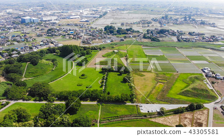 Saitama Ancient Tombs Group Sakitama Tomb Park Drone Aerial View Saitama Ancient Tombs Group Sakitama Tomb Park Drone Aerial View 43305581