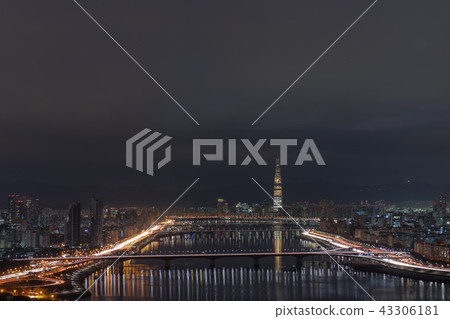 首爾漢江夜景 首爾漢江夜景 43306181