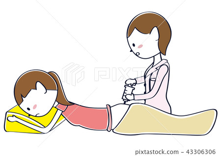 Ponytail Woman Doing Intramuscular Injection On Stock