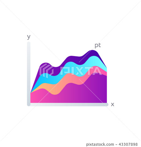 Investment indicators graph isolated on white 43307898