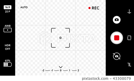 Blank smart phone camera focusing screen 43308079