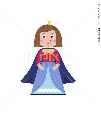 Beautiful queen in blue dress. Beautiful queen in blue dress. 43308574
