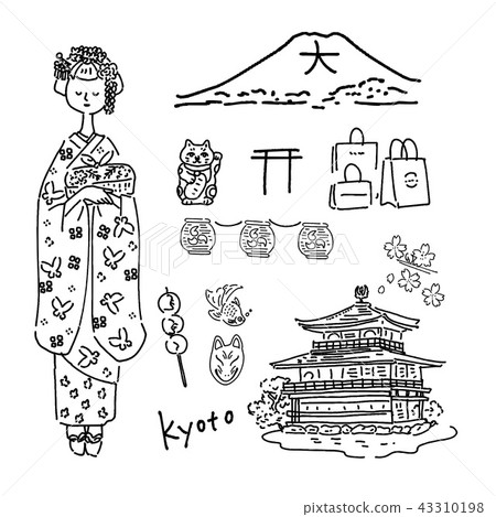 京都簡單的插圖集 京都簡單的插圖集 43310198