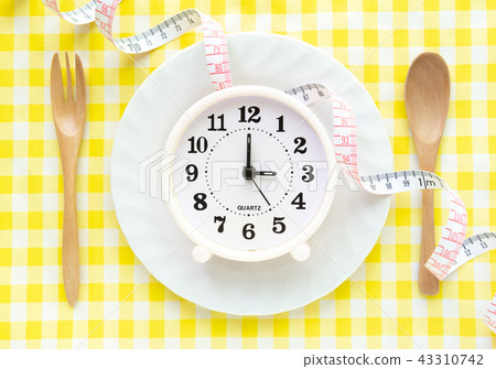 時鐘餐時間餐具健康管理 43310742