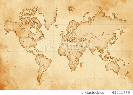 Hand Drawn Map Old Map Texture Stock Illustration