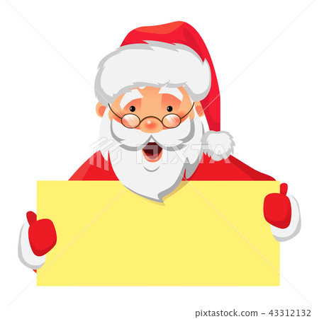 Santa Claus holding banner Santa Claus holding banner 43312132