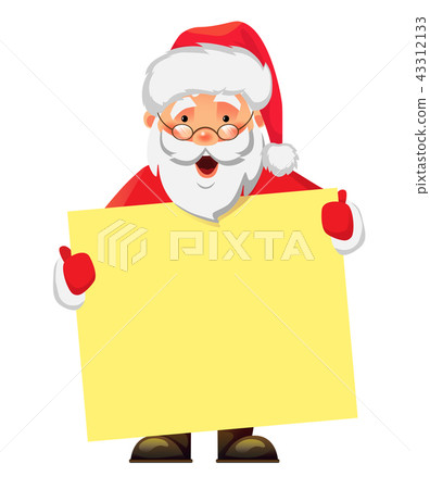 Santa Claus holding banner Santa Claus holding banner 43312133