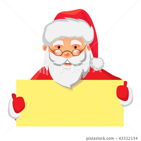 Santa Claus holding banner Santa Claus holding banner 43312134