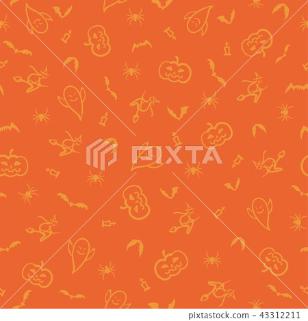 Halloween seamless pattern background illustration 43312211