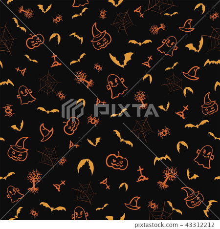 Halloween seamless pattern background illustration Halloween seamless pattern background illustration 43312212