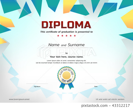 Kids Diploma or certificate template Kids Diploma or certificate template 43312217