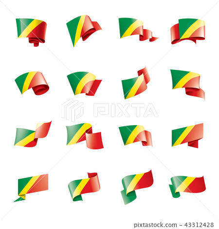 Congo flag, vector illustration on a white background Congo flag, vector illustration on a white background 43312428