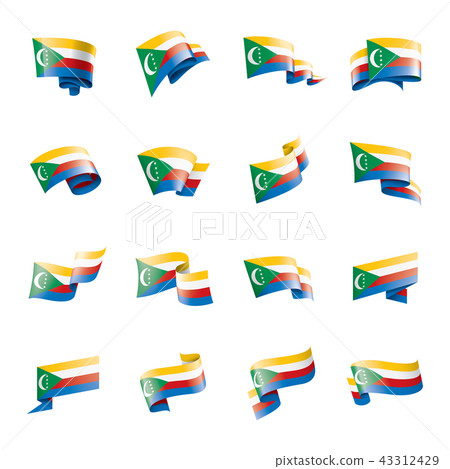 Comoros flag, vector illustration on a white background Comoros flag, vector illustration on a white background 43312429