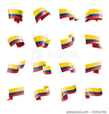 Colombia flag, vector illustration on a white background 43312430
