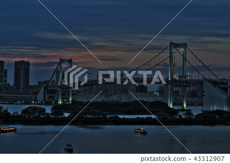 Tokyo Bay, Odaiba and Rainbow Bridge 43312907