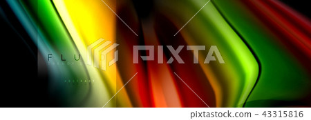 Rainbow fluid abstract shapes, liquid colors design, colorful marble or plastic wavy texture Rainbow fluid abstract shapes, liquid colors design, colorful marble or plastic wavy texture 43315816