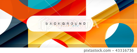 Geometric background, circles and triangles shapes banner. Illustration for business brochure or Geometric background, circles and triangles shapes banner. Illustration for business brochure or 43316736