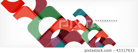 Geometric squares abstract banner. Vector illustration for business brochure or flyer, presentation 43317633