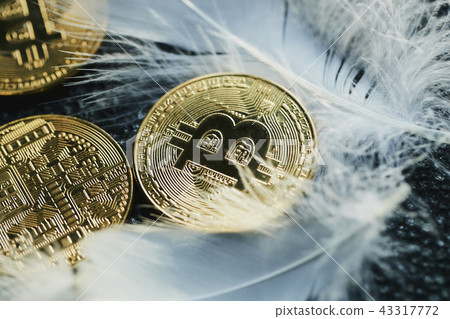 Bitcoin gold coin virtual currency gold feather Bitcoin gold coin virtual currency gold feather 43317772