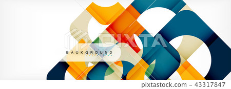 Color square shapes, geometric modern abstract background 43317847