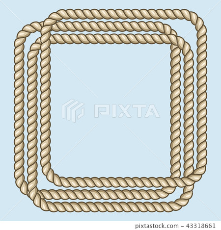 Square nautical brown ropes frame 43318661