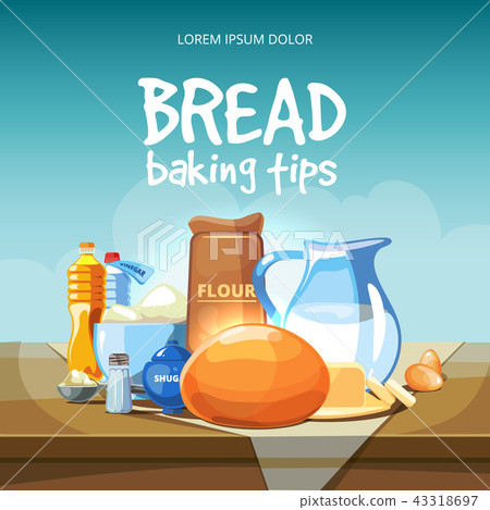 Food baking ingredients vector background 43318697
