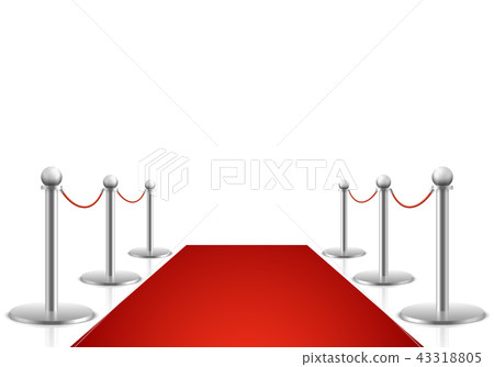 Red carpet vector illustration. Awards show background 43318805