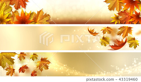 Fall Banner Material Stock Illustration 43319460 Pixta