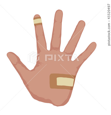 Hand with bandage 43320497