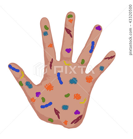Blight fungus attached to the hand 43320500