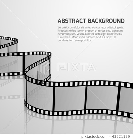 Vector cinema movie background with retro film strip roll 43321159