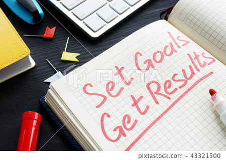 Set Goals, Get Results written in the note.  43321500