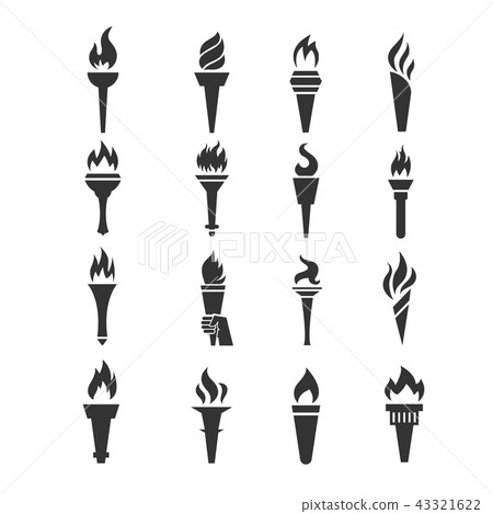 Torch vector icons-插圖素材 [43321622] - PIXTA圖庫